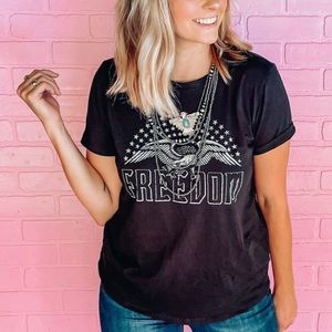 Black Freedom Eagle Tee